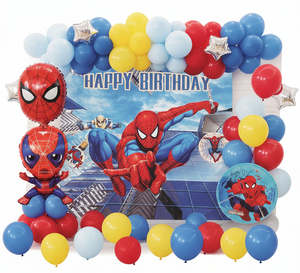 Happy Birthday Spiderman Balloon Set 47pk