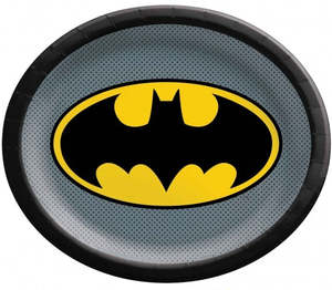 Batman Party Large Oval Paper Plates (8)
