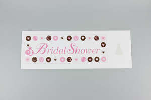 Bridal Shower Banner Pink Foil