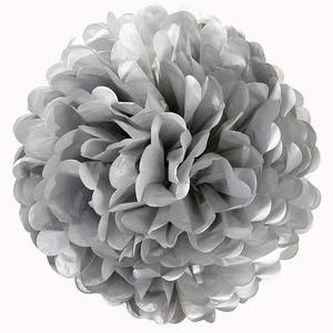 Tissue Paper Pom Pom 40cm - Silver