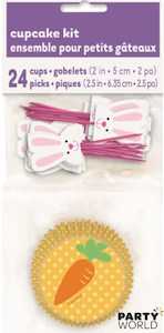Bunny And Carrot Cupcake Kit (24)