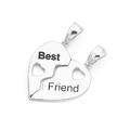 Products: Sterling silver best friend break pendant