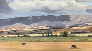 Paddock with Hills, Lake Dunstan Art By The Sea