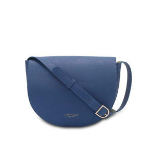 Bags: CM - Christina Saddle Bag - Dark Denim w Moss Green