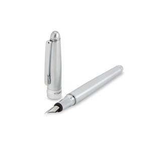 Fountain Pens: CM - Minny Big Fountain Pen - Silver