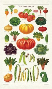 Tea Towels: C - Tea Towel - Vegetable Garden