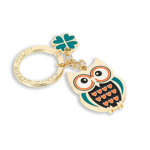 Lifestyle: CM - Key Ring - Owl - Petrol Green