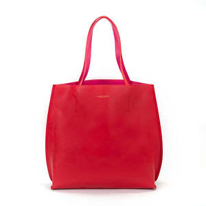 Sale: CM - Iconic Reversible Tote - Cherry Red w Fuchsia