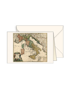Greeting Cards: Card T - Map of Italy