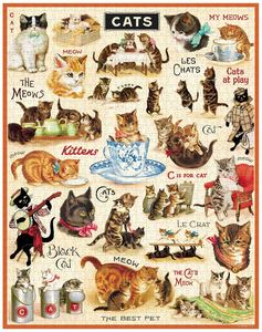 Jigsaw Puzzle - Vintage Cats