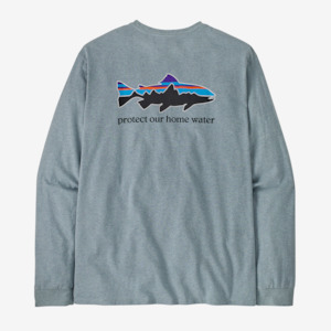 Mens T Shirts: Men's Long-Sleeved Home Water Trout Responsibili-Tee®