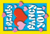 Products: I fancy you - jigsaw greeting card