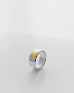 Products: 22K Gold Spot on Pure Silver Ring Patina Jewellery