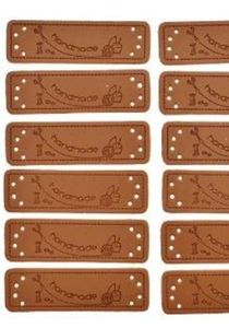 Knitting PU Leather Tags