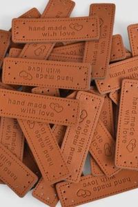 Handmade With Love PU Leather Tags