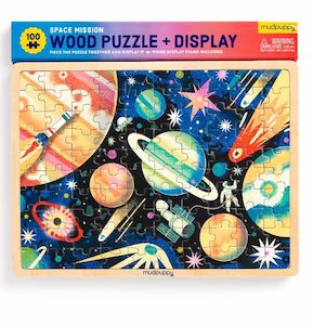 0-12 MONTHS: Space Mission Puzzle & Display Wood 100 pc