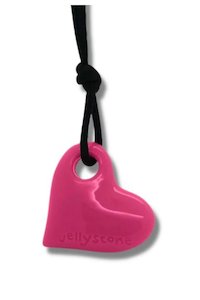 Sensory And Fidget: Heart Silicone Pendant pink