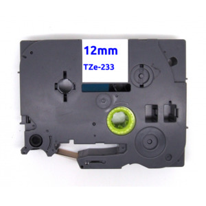 Tze 233 aze 233 label tape blue on white - Inkshop