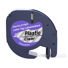 Products: Dymo 12267 Black on Clear Tape - Inkshop