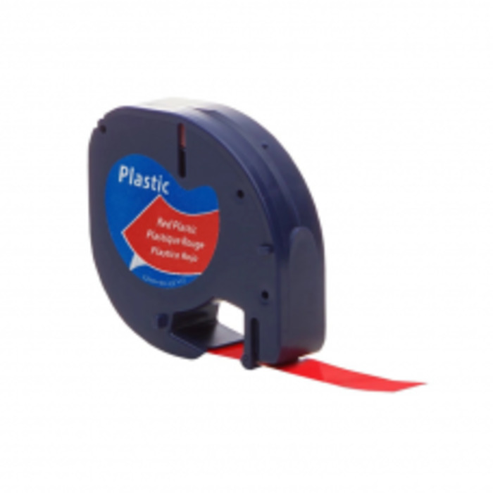 Products: Dymo 91203 Black on Red Tape 12mm x 4m - Inkshop