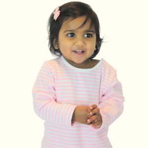 Organic Cotton Tee Shirt – Pink and White Stripes