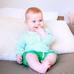Organic Cotton Bottoms: Organic Cotton Bush Green Shorts