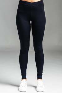 Pants: PAULA RYAN ESSENTIALS Legging - Merino Navy