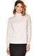 PAULA RYAN Easy Fit Long Sleeve Polo Neck Top - MicroModal White