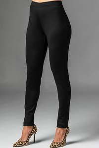 PAULA RYAN Crossover Waist Legging - Black Roma