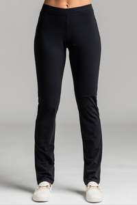 Pants In Microjersey: PAULA RYAN Narrow Leg Pant - Classic Microjersey Black