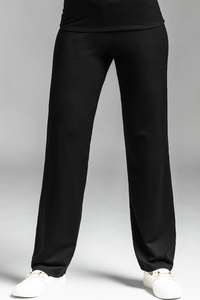 PAULA RYAN Straight Leg Lounge Pant - Merino Black