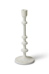Home Decor: White Watsoner Candleholder - Small Matt White