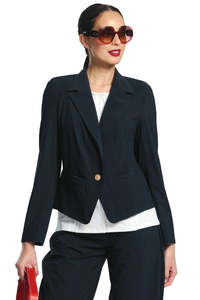 Jackets: PAULA RYAN Short Waisted Jacket - Black