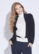 PAULA RYAN ESSENTIALS Soft Collar Cardigan - MicroModal - Navy