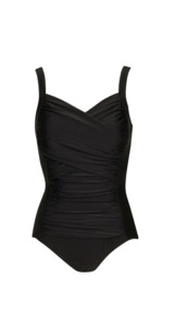 PAULA RYAN Crossover Ruched Swimsuit