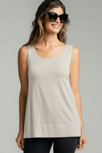 PAULA RYAN Loose Fit Singlet - MicroModal Sand