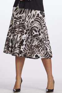 PAULA RYAN Flared Hem Skirt - Aria Print