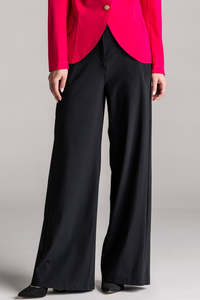 Pants: PAULA RYAN Wide Leg Pant - Black