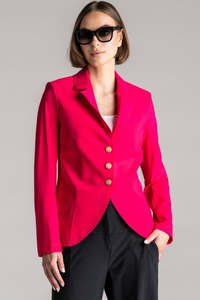 PAULA RYAN Classic Waisted Jacket - Electric Pink