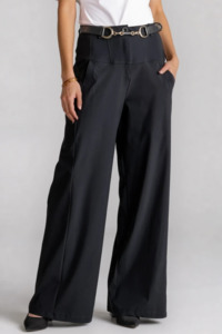 Pants: PAULA RYAN Wide Leg Pant Tall - Black PRE ORDER