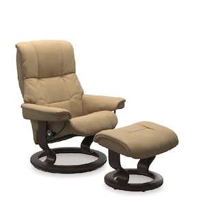 Stressless: Stressless® Mayfair Leather Recliner - Classic Base (Paloma Sand)