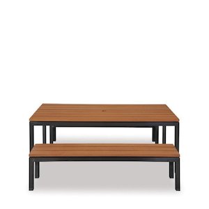 The Coast Collection: Coast Outdoor Dining Suite 2000 (3 Pce) - Matt Black