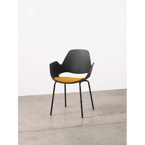 The Danish Collection: Falk Indoor Dining Armchair - Metal Tube Legs