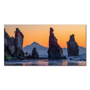 New Perspex Art: Tongaporutu Three Sisters 2000x1000 Perpex Wall Art