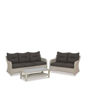 Bali Outdoor Lounge Suite - 3 + 2 Seater & Coffee table (3 Pce)