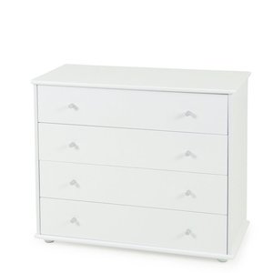 Drawers Lowboy: Bianca 4 Drawer Lowboy White