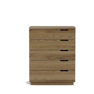 Karamea Tallboy 5 Drawer - With Cut Out (Ash)
