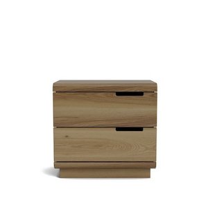 Karamea Bedside 2 Drawer - With Cut Out (Ash)