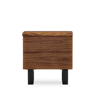 LiveEdge 2 Drawer Bedside - Blackwood veneer