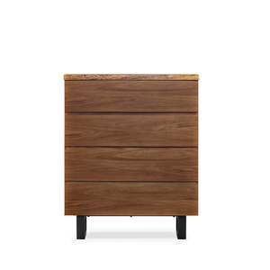 Bedroom: LiveEdge 4 Drawer Tallboy - Blackwood veneer